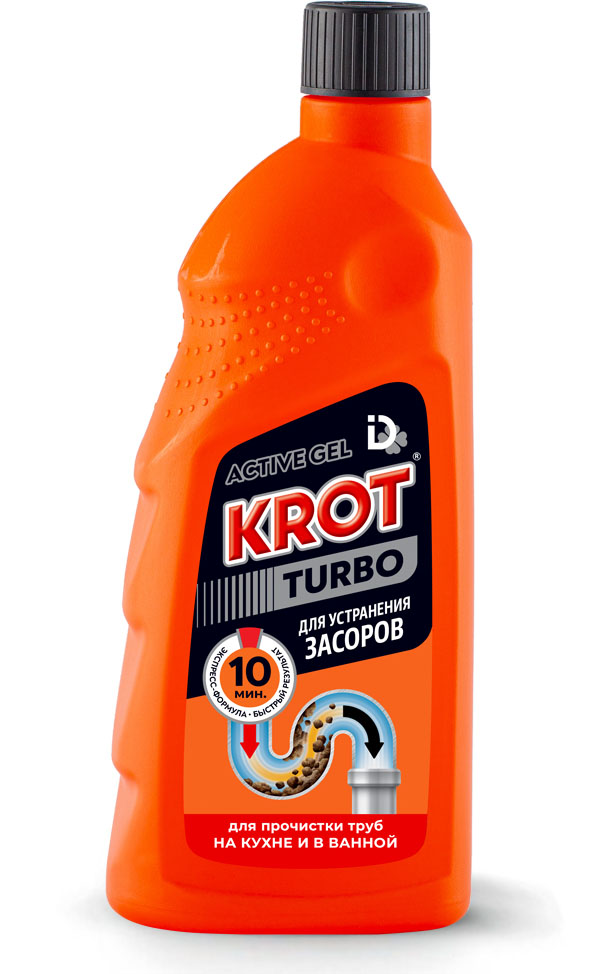 «КРОТ TURBO» гель для устранения засоров, 1000 г